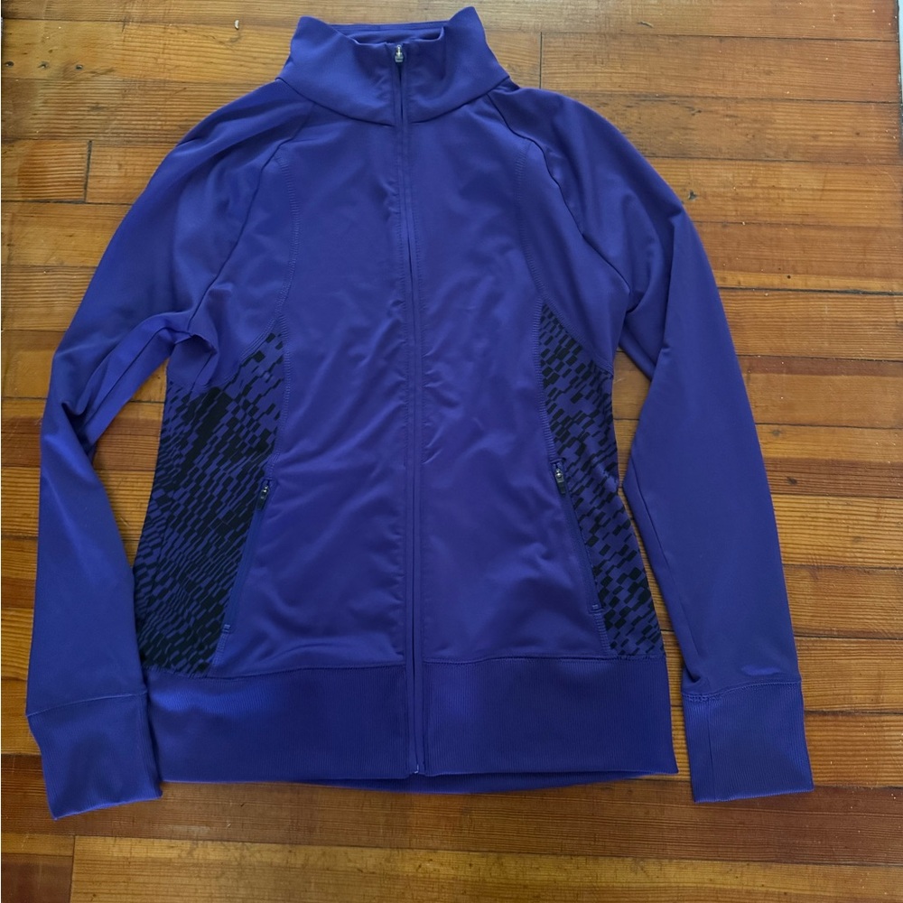tek gear Purple Full-Zip Utility Jacket with Black Panels